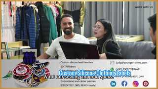 衣料品用のカスタムシリコーンロゴラベル
