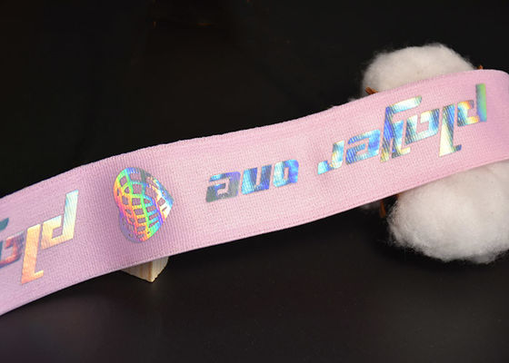 衣服のズボン30mmの印刷された光沢があるTPUのロゴの伸縮性があるウェビング バンド