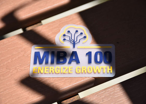 透明な0.8mm厚いTPUはラベルのシリコーンのロゴの習慣を印刷した