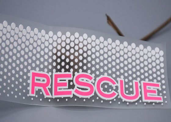 明確なTPUの白いシリコーンの点スクリーンは衣服のためのパッチの注文のロゴを印刷した