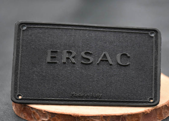 印刷されたシリコーンのロゴとカスタマイズされるあや織りの編まれた生地の熱伝達のラベル