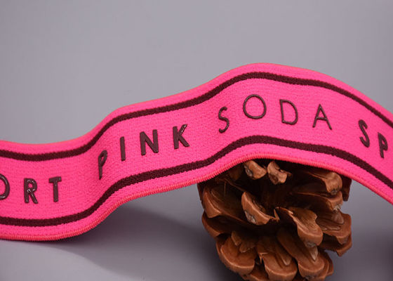 注文のシリコーンのロゴの洗濯できる衣服のラベル ポリエステル ゴムひもは印刷した