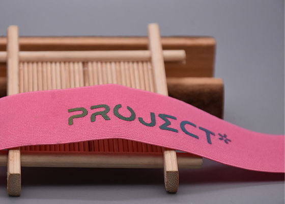 衣服多彩な熱伝達のロゴの注文ポリエステル ゴムひも