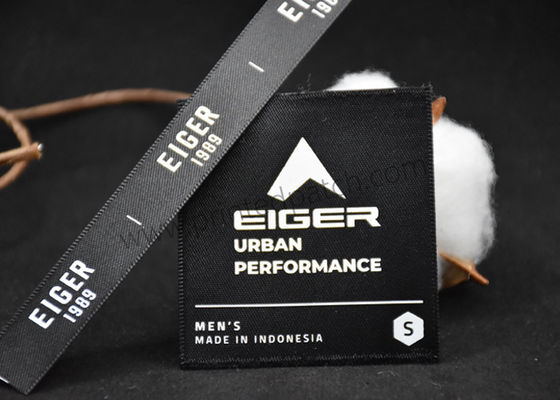 Workwear 0.3mmのシリコーンの札はリボン テープの印刷されたパッチを選別する